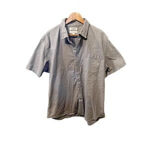 Goodthreads Light Gray Button Down Short Sleeve Cotton Shirt‎